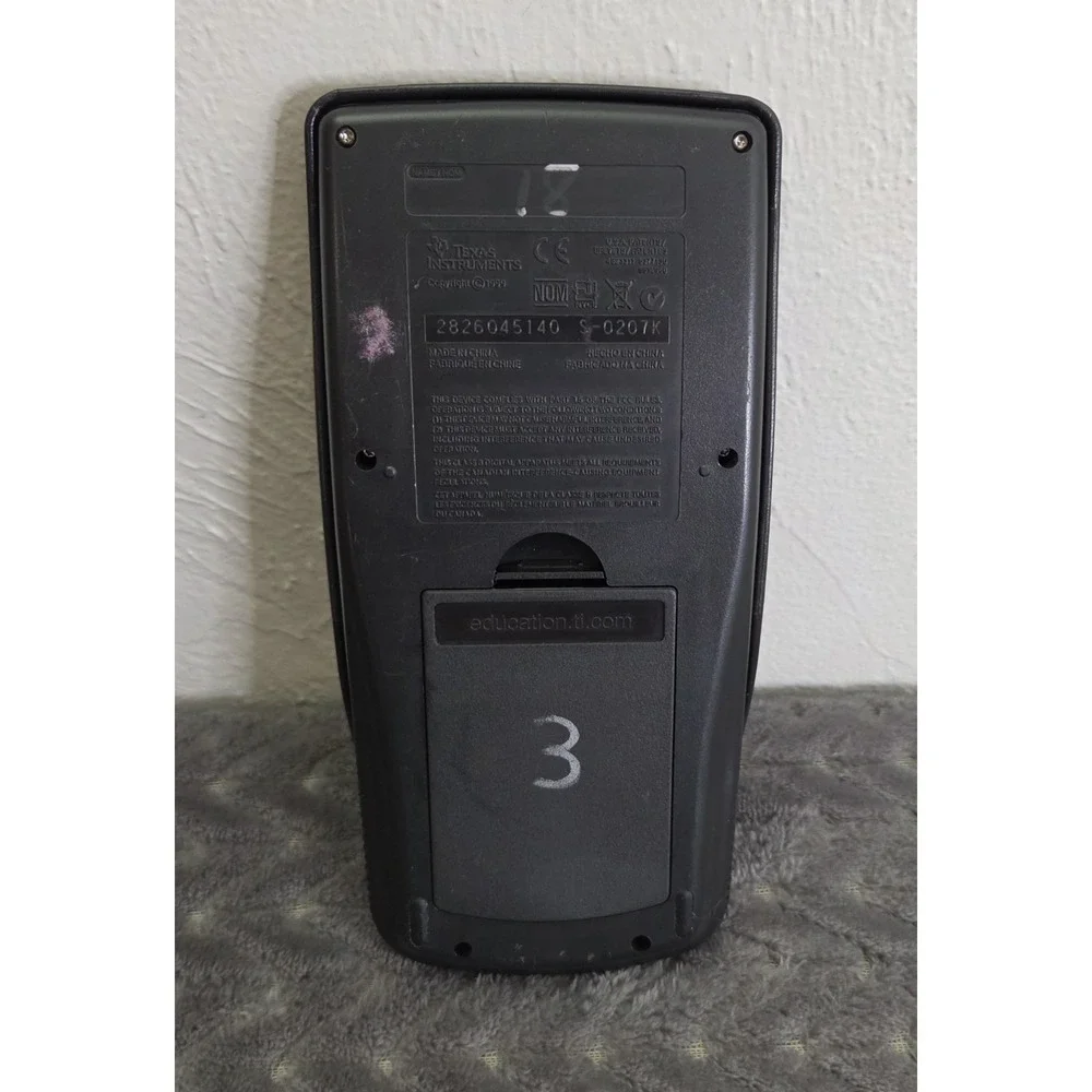 Texas Instruments T1-83 Plus Graphing Calculator Cover Tested Working Black